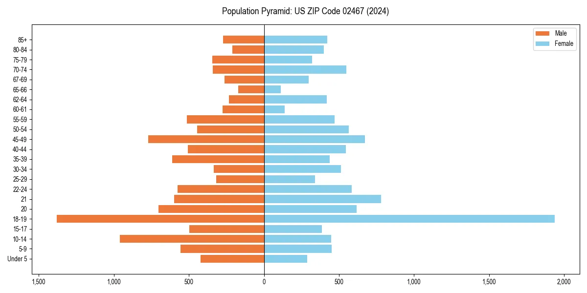 Population pyramid for 