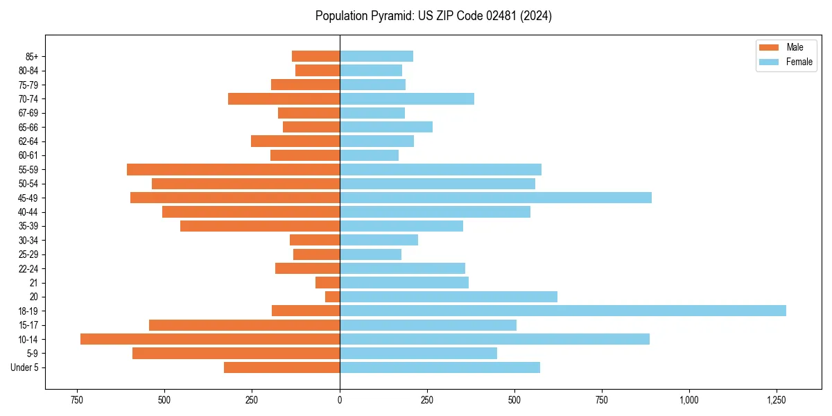 Population pyramid for 