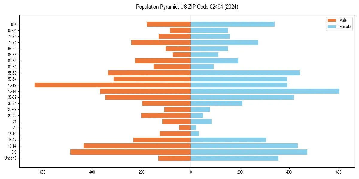 Population pyramid for 