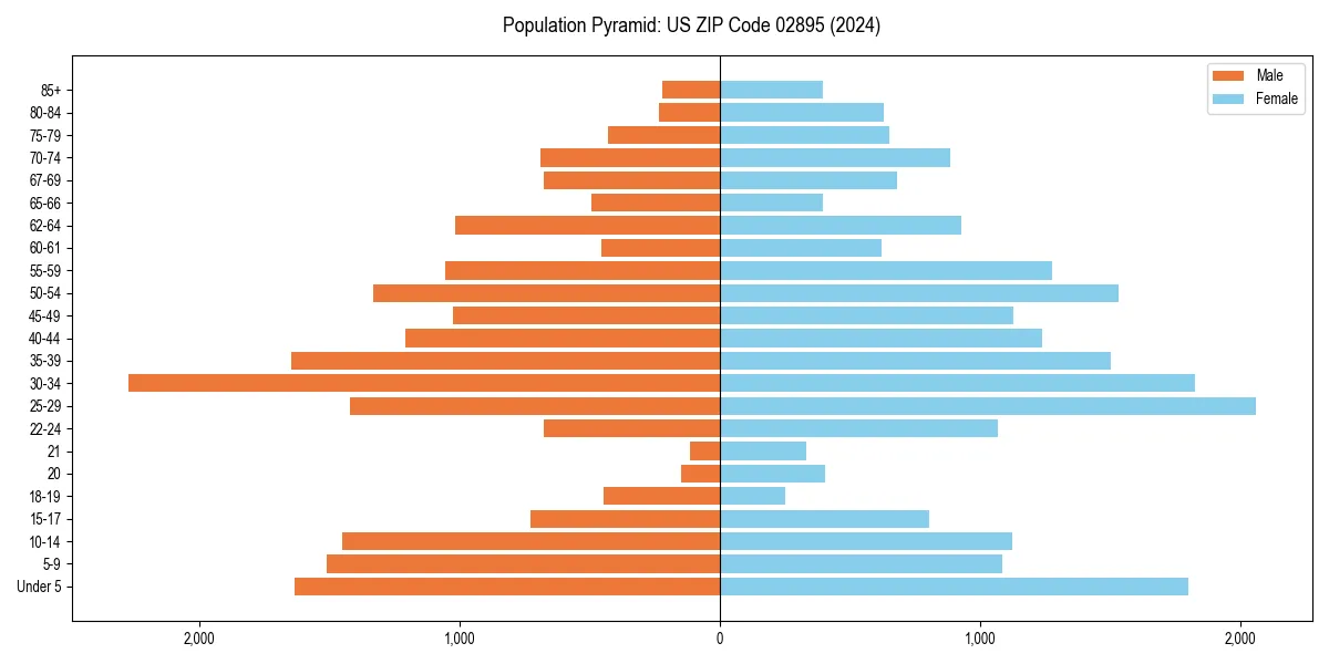 Population pyramid for 