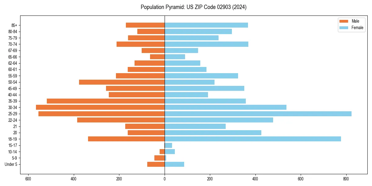 Population pyramid for 