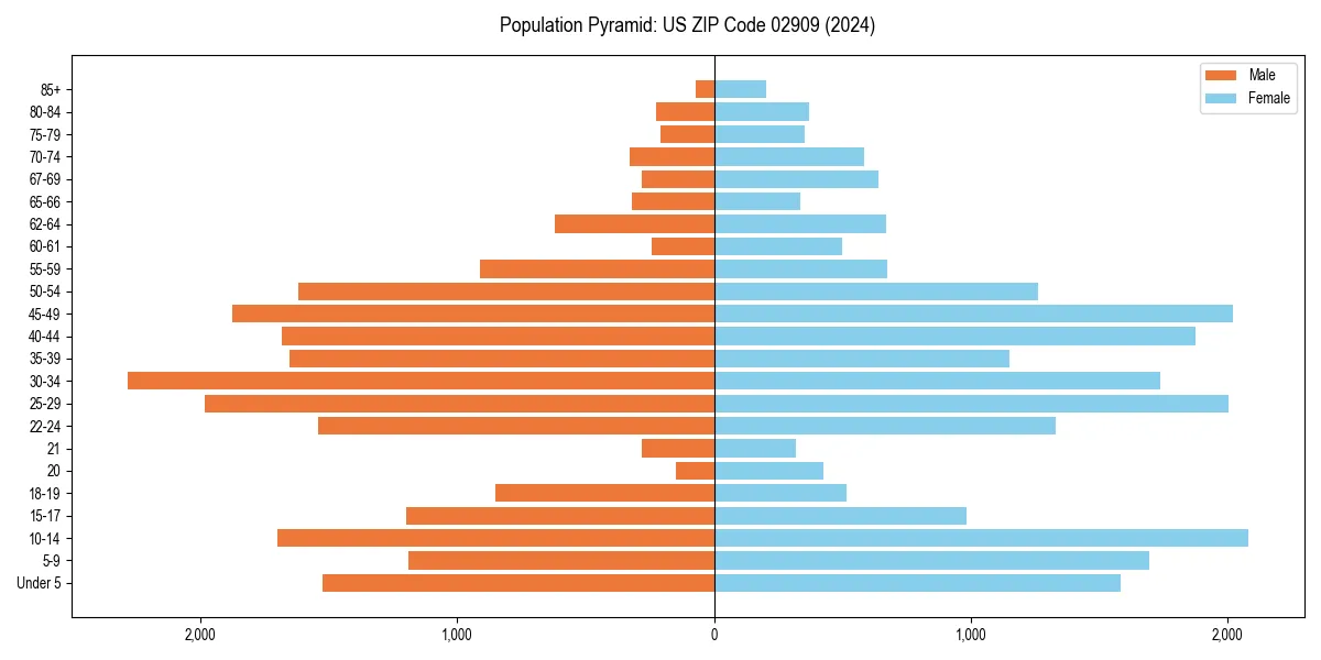 Population pyramid for 