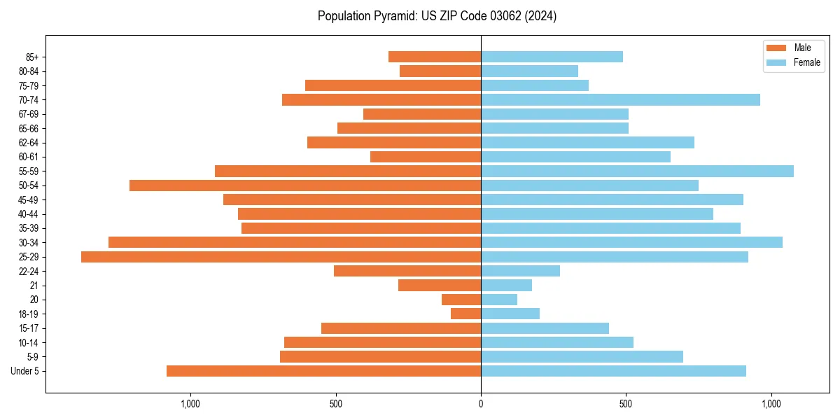 Population pyramid for 