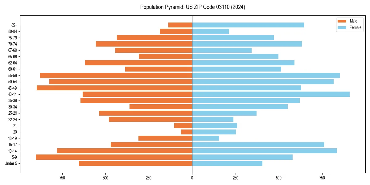 Population pyramid for 