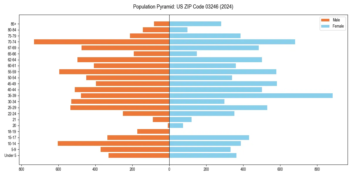 Population pyramid for 