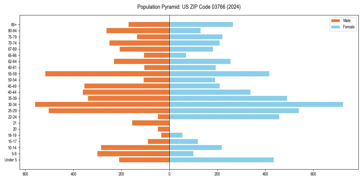 Population pyramid for 