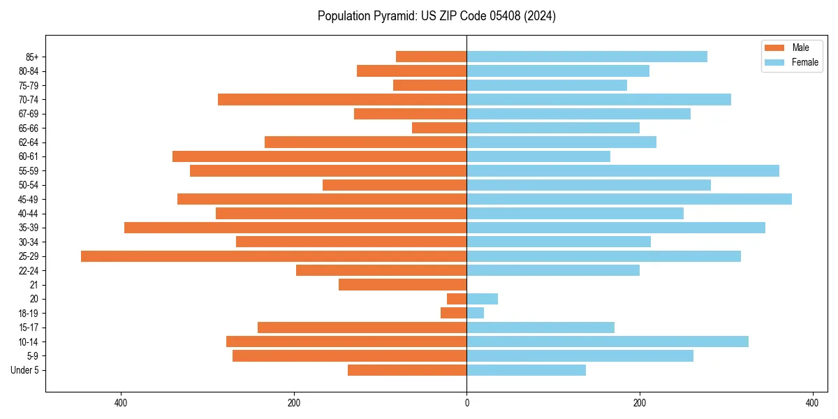 Population pyramid for 