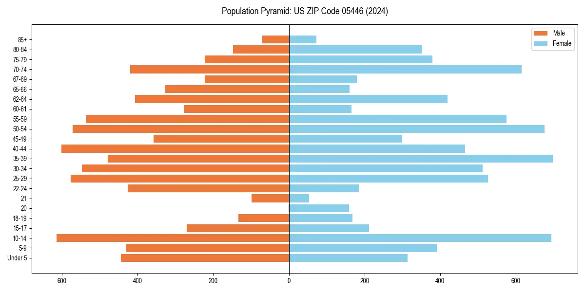 Population pyramid for 