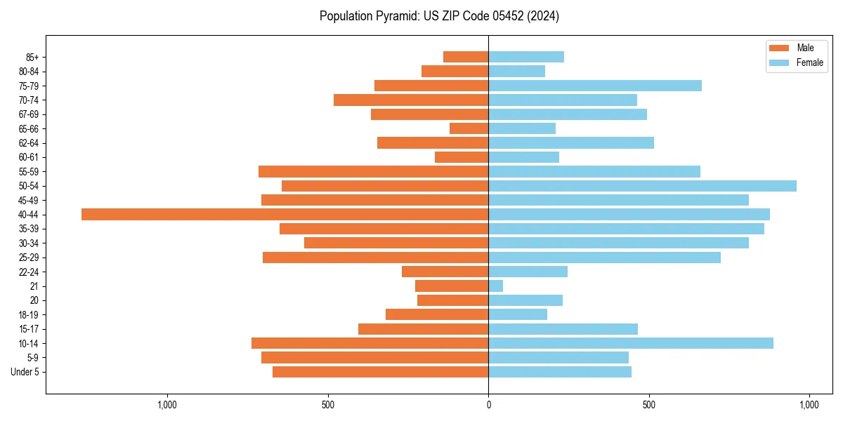 Population pyramid for 