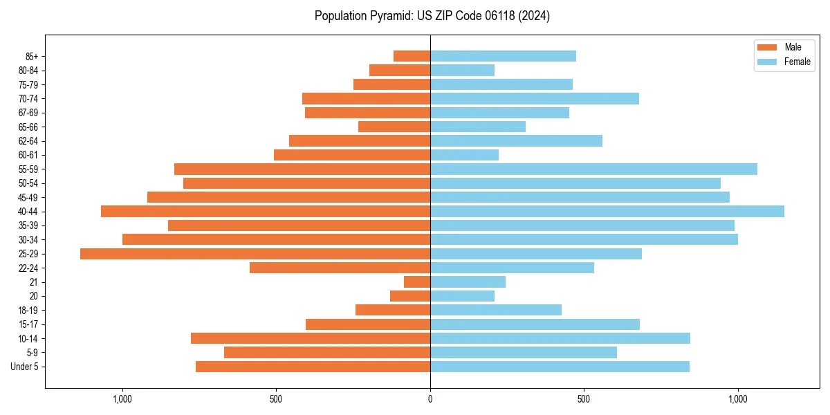 Population pyramid for 