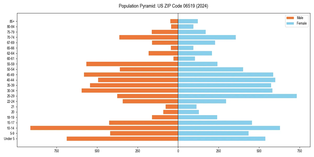 Population pyramid for 