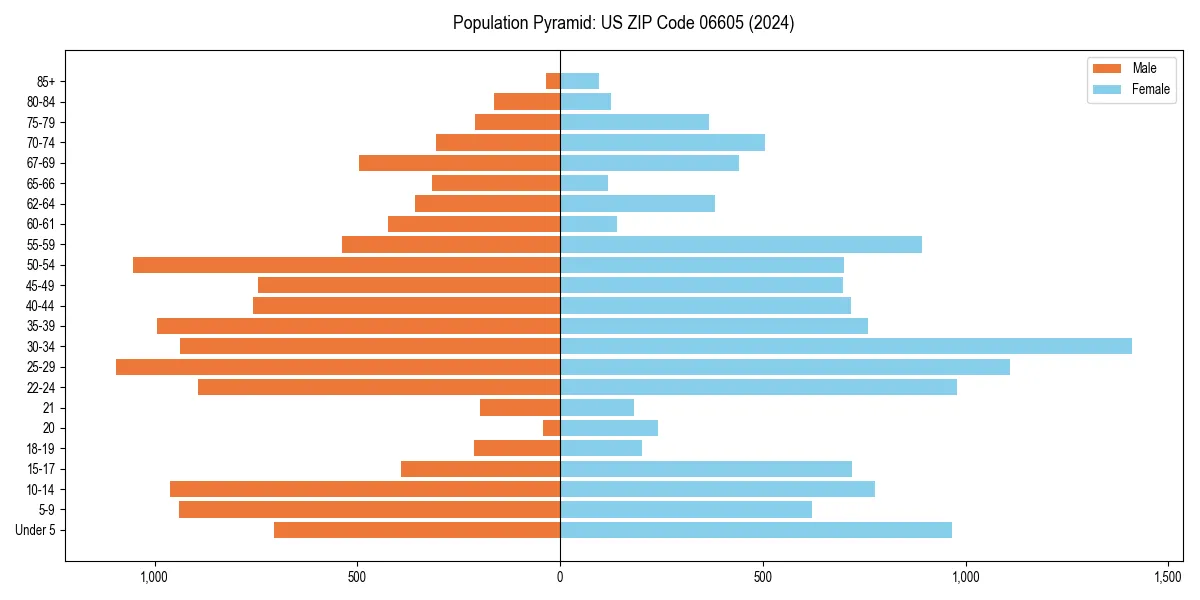 Population pyramid for 