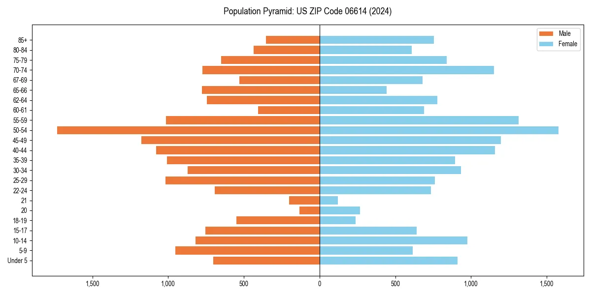 Population pyramid for 