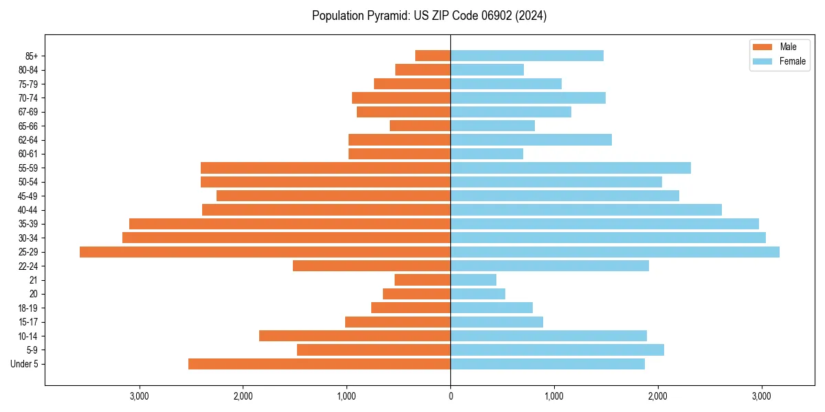 Population pyramid for 