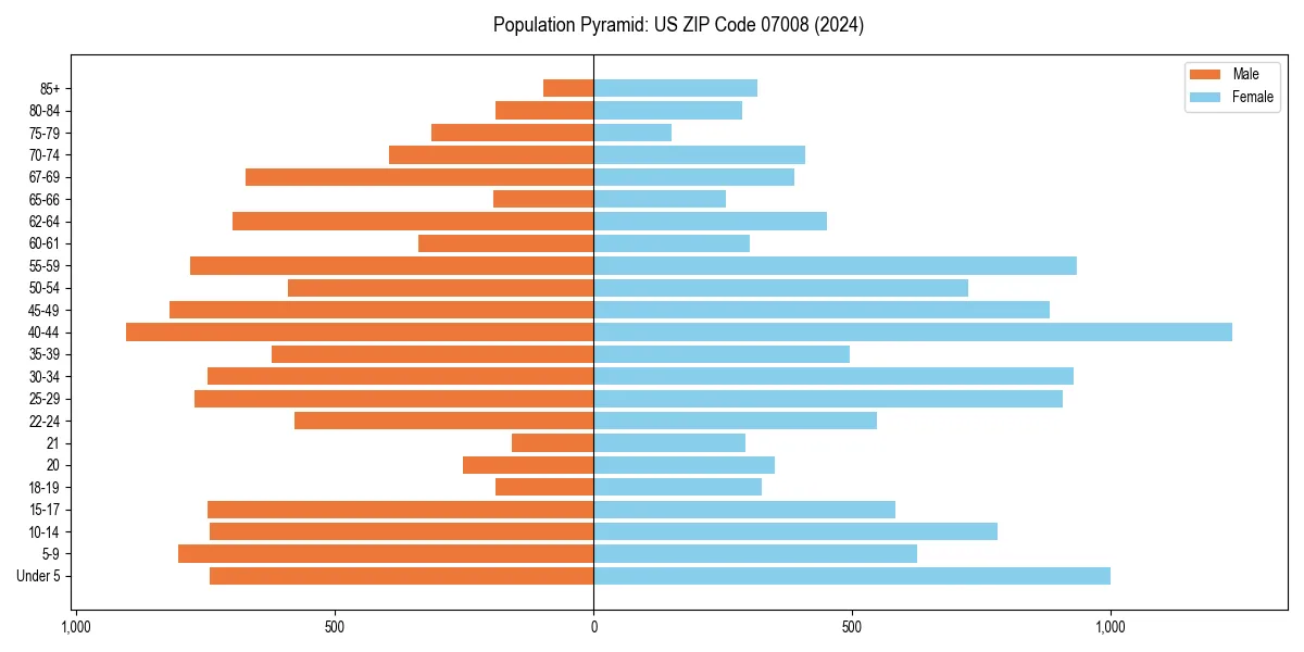 Population pyramid for 