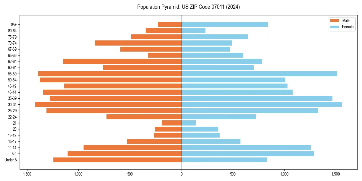 Population pyramid for 