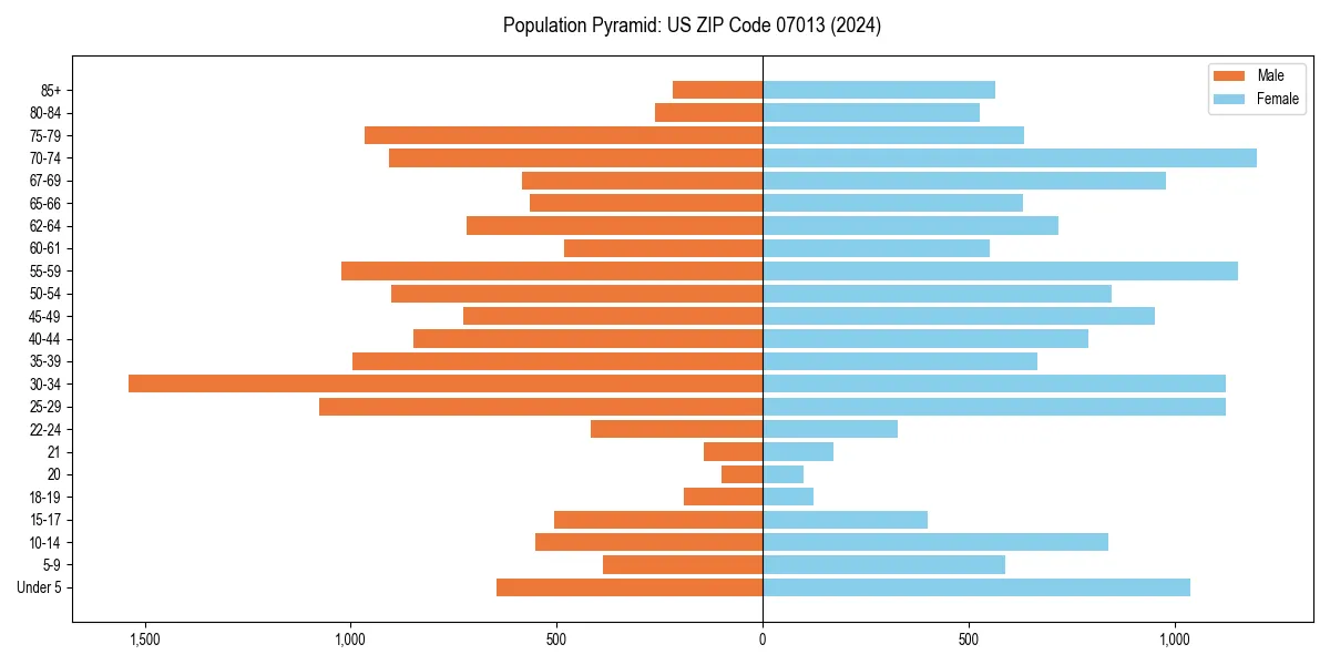 Population pyramid for 