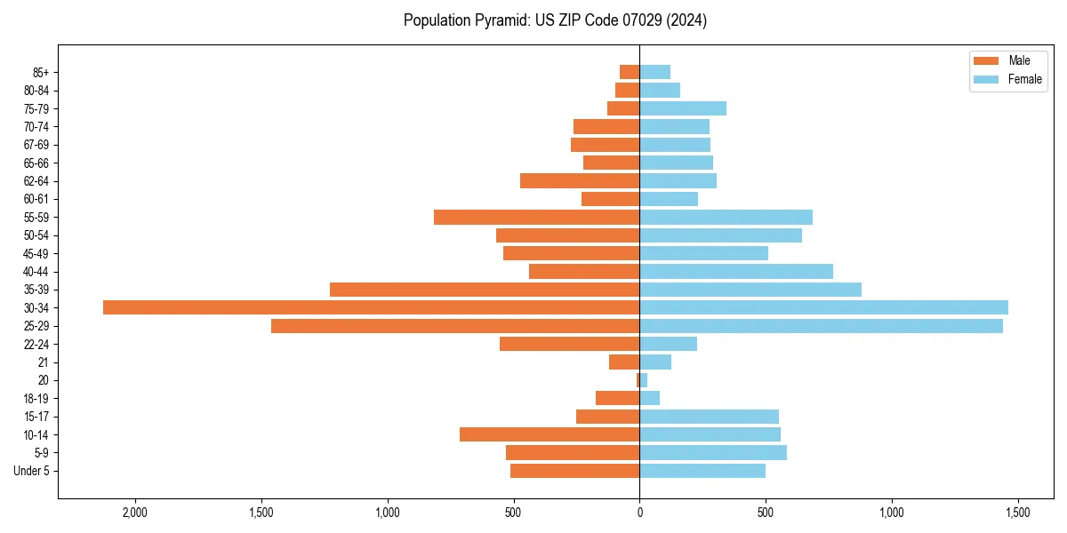Population pyramid for 