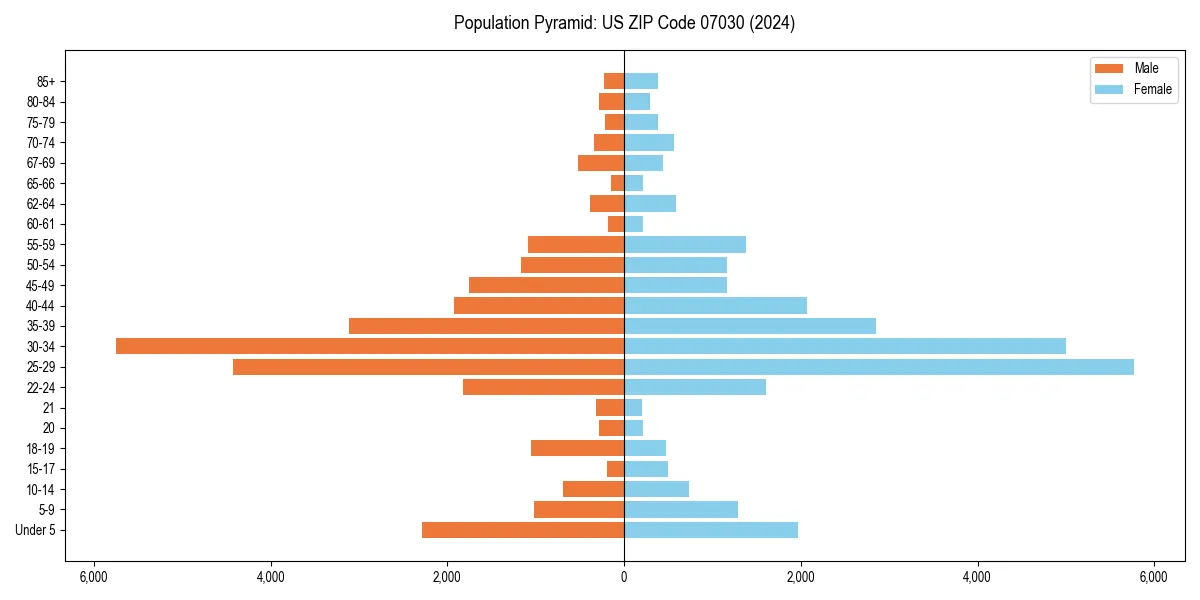 Population pyramid for 