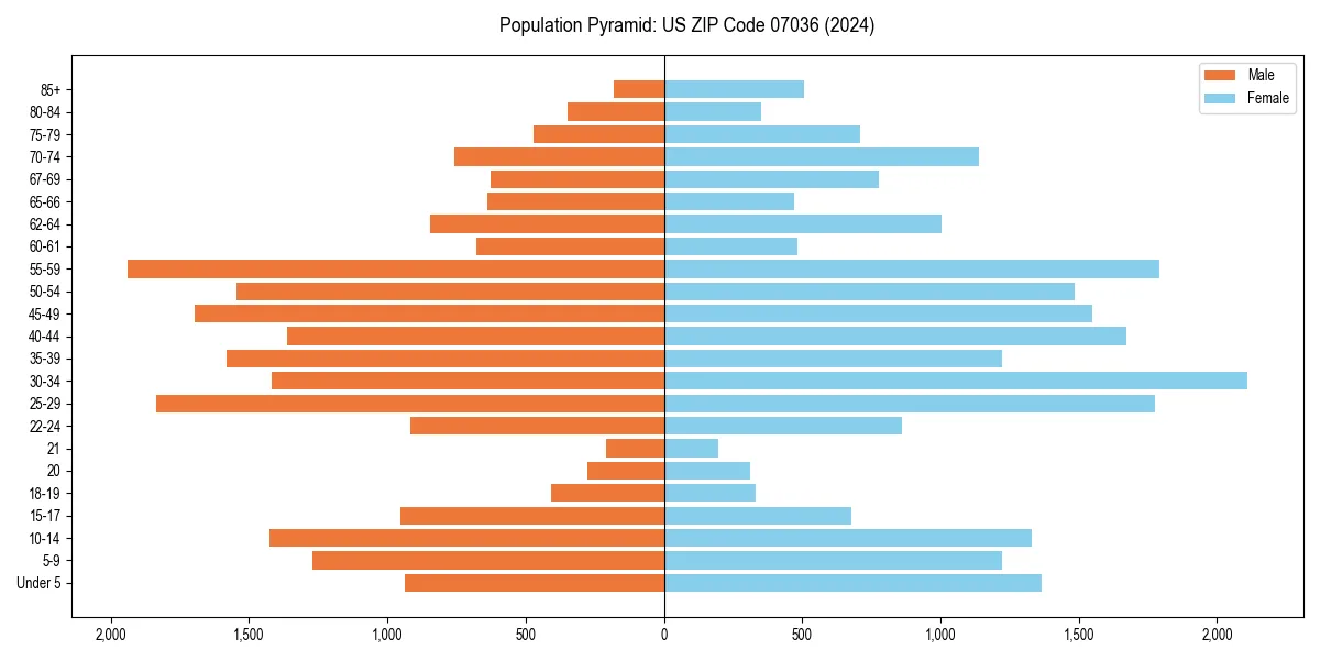Population pyramid for 