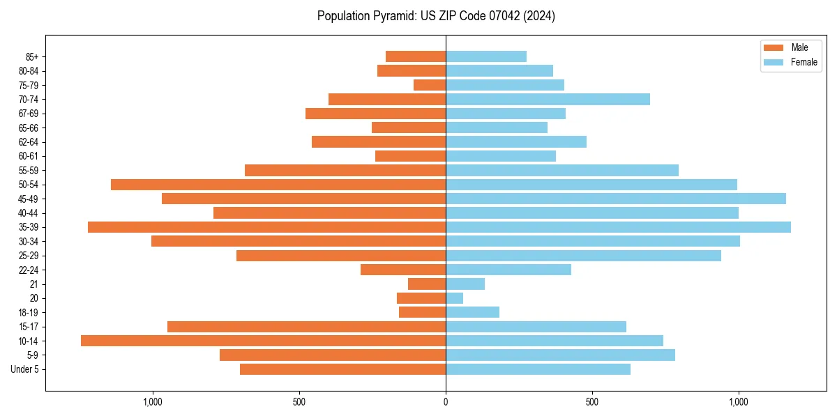 Population pyramid for 