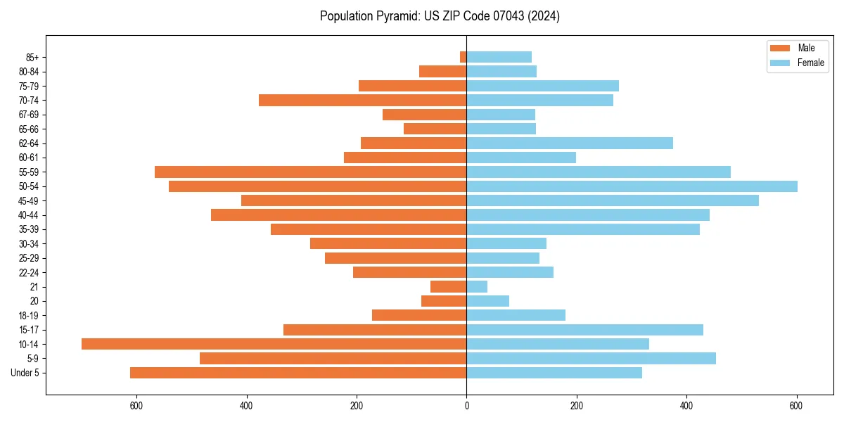 Population pyramid for 