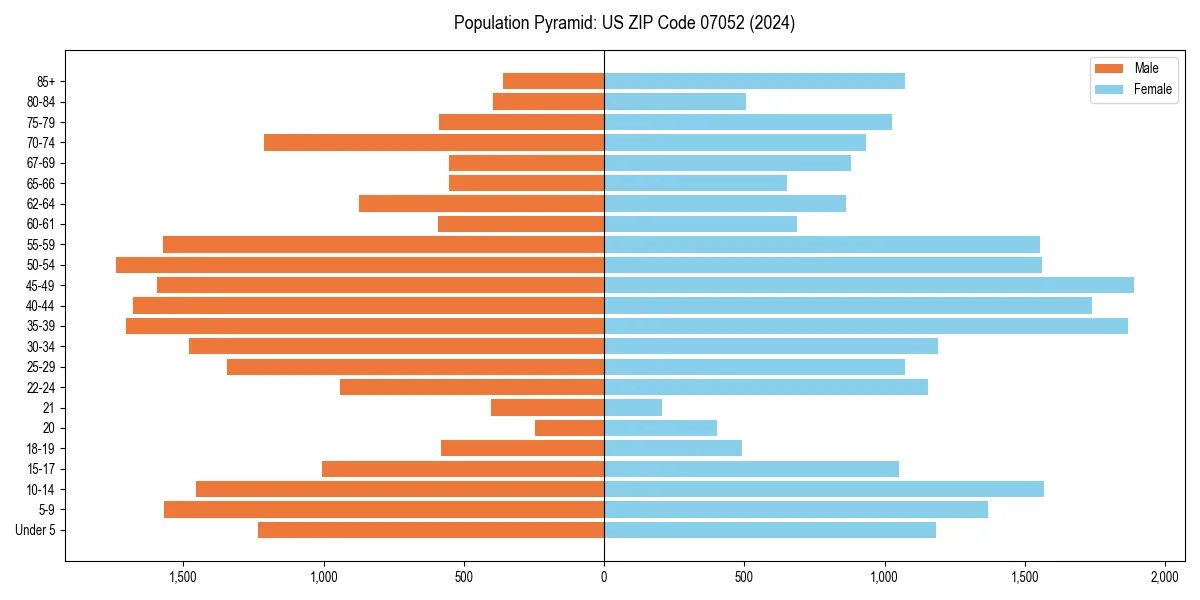 Population pyramid for 