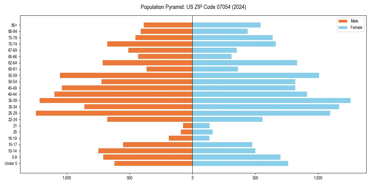 Population pyramid for 