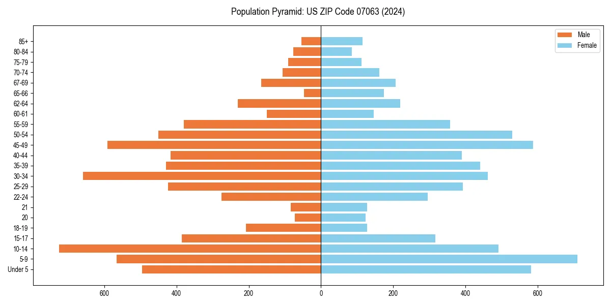 Population pyramid for 