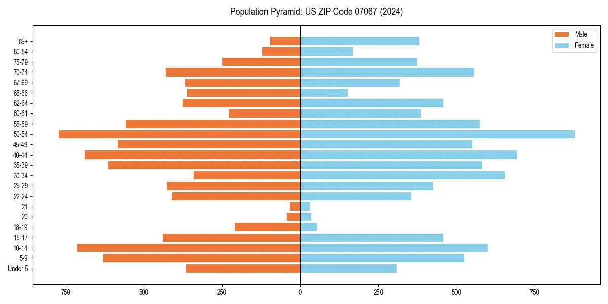 Population pyramid for 