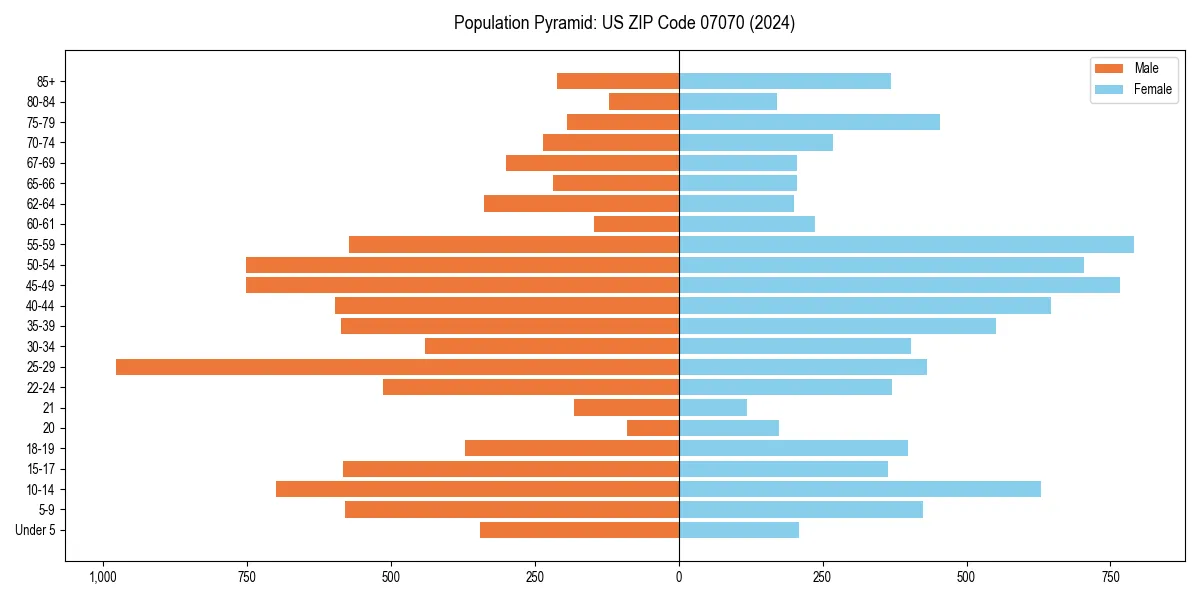 Population pyramid for 