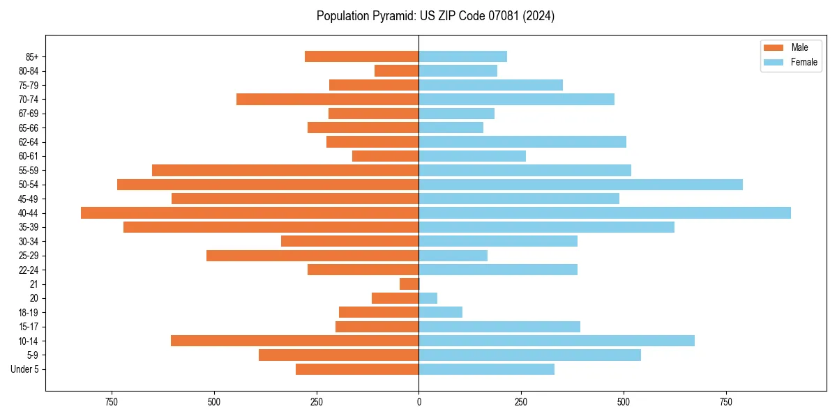 Population pyramid for 