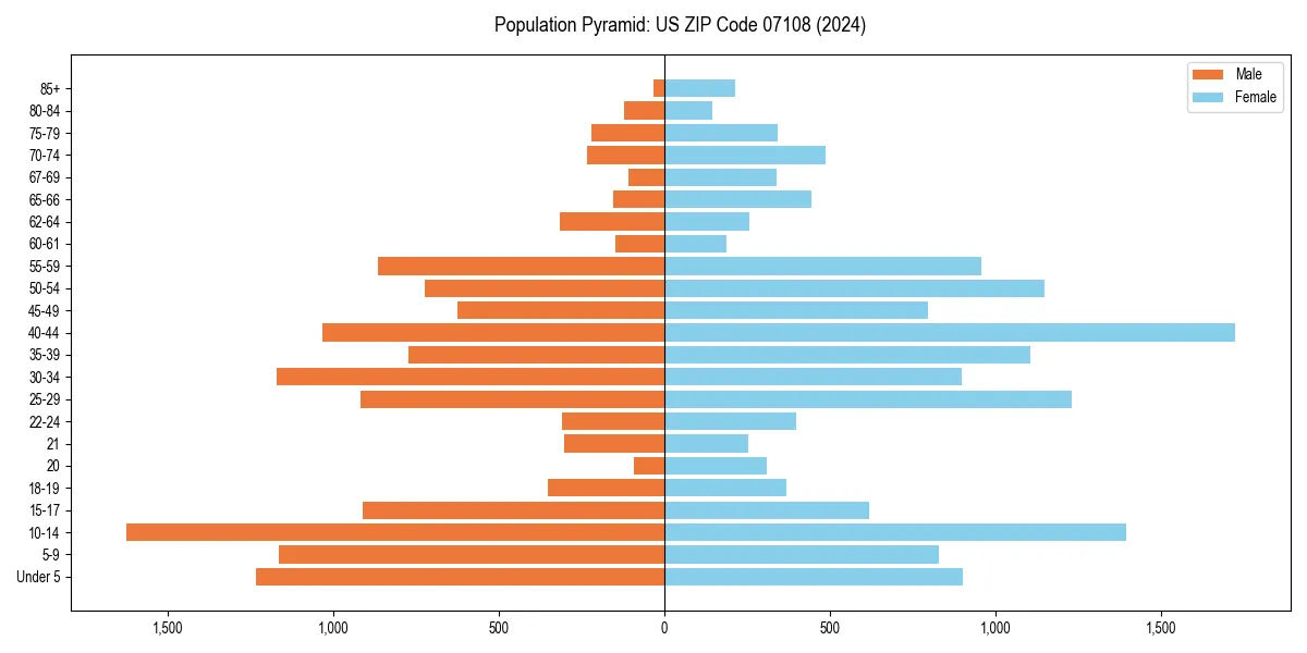 Population pyramid for 