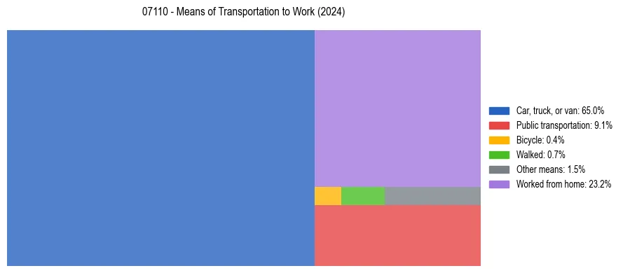 Commute modes in US ZIP Code 07110