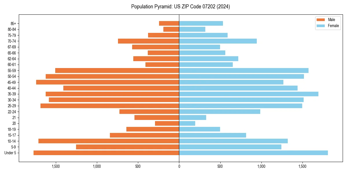 Population pyramid for 