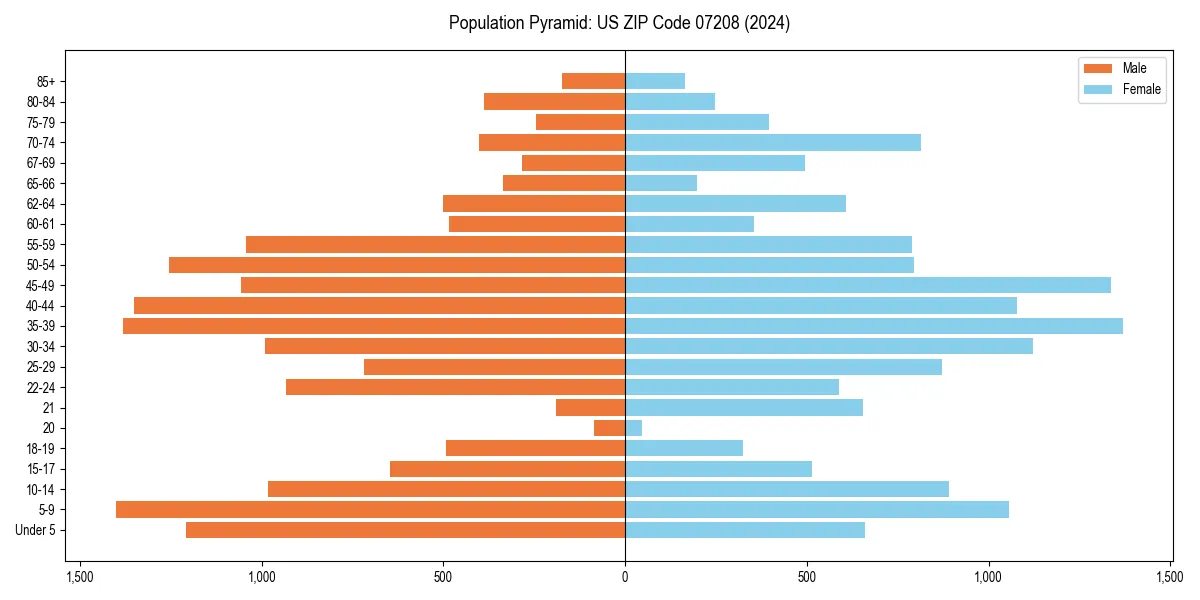 Population pyramid for 