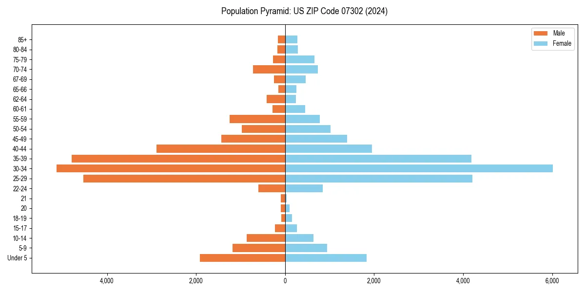 Population pyramid for 