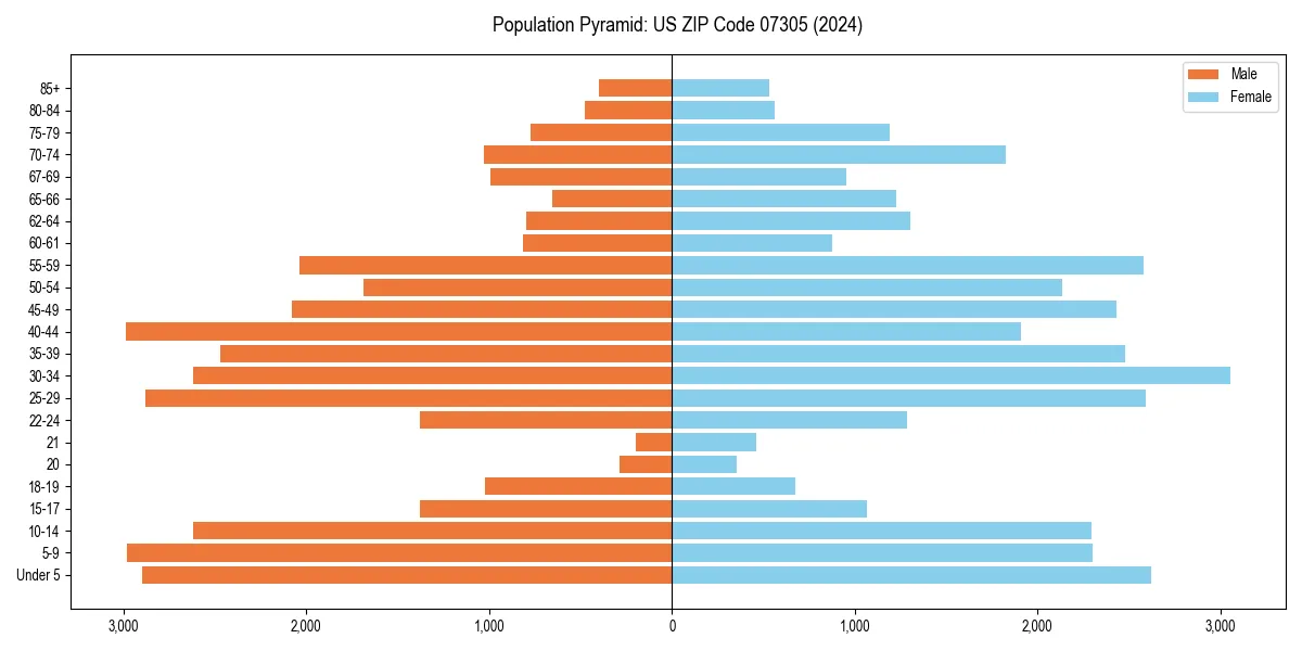 Population pyramid for 