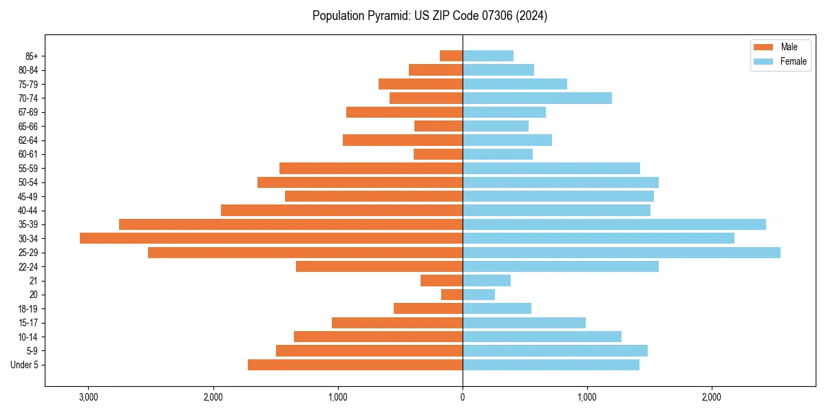 Population pyramid for 