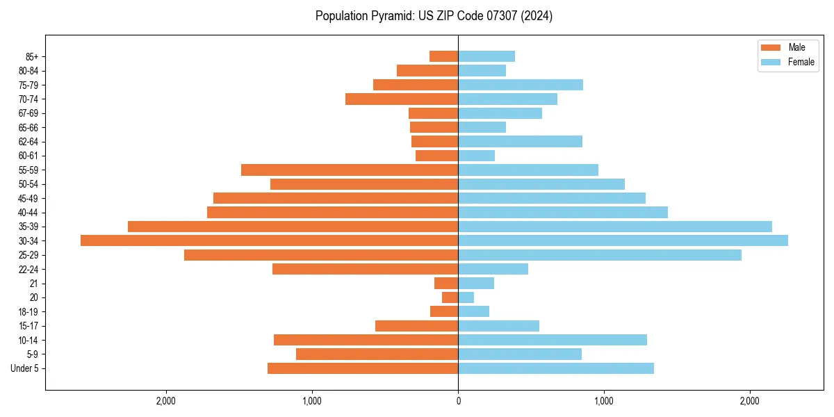 Population pyramid for 