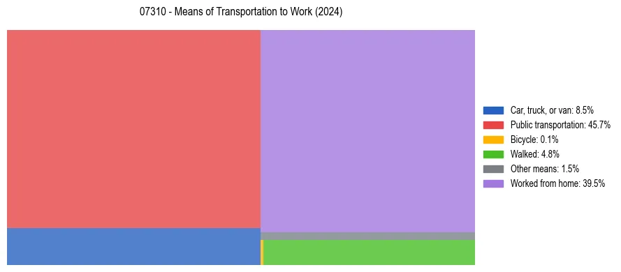Commute modes in US ZIP Code 07310
