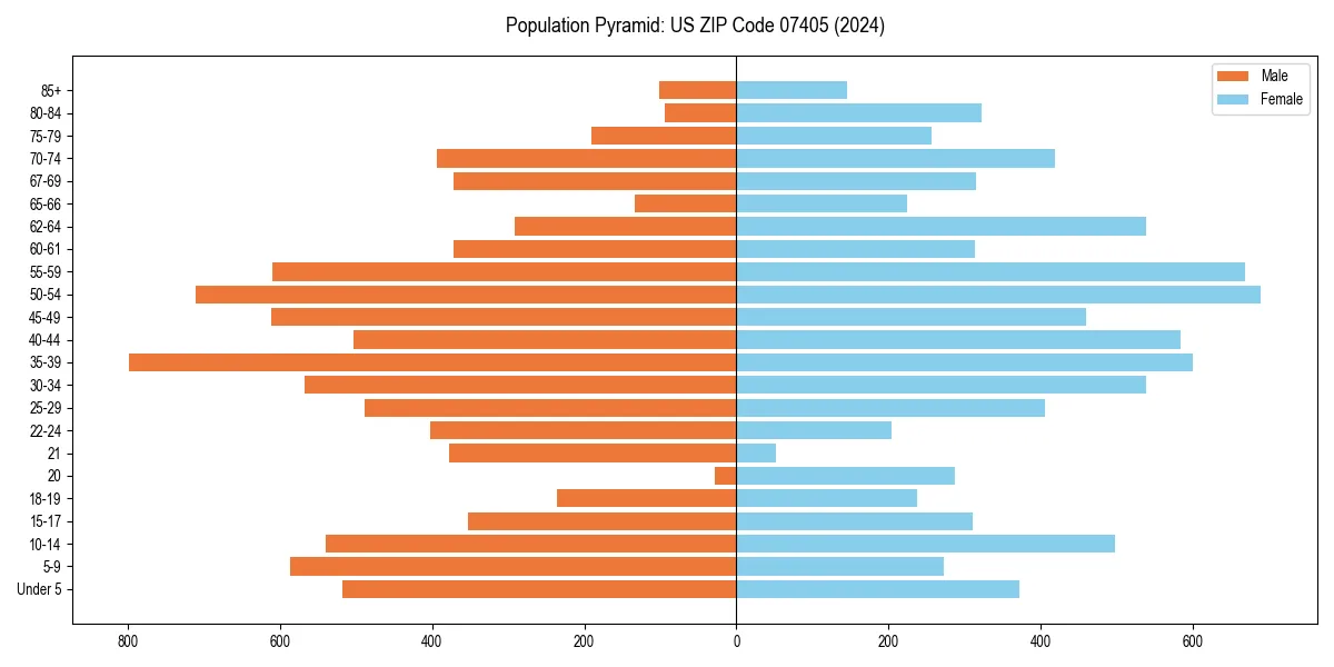 Population pyramid for 