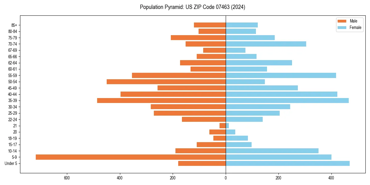 Population pyramid for 