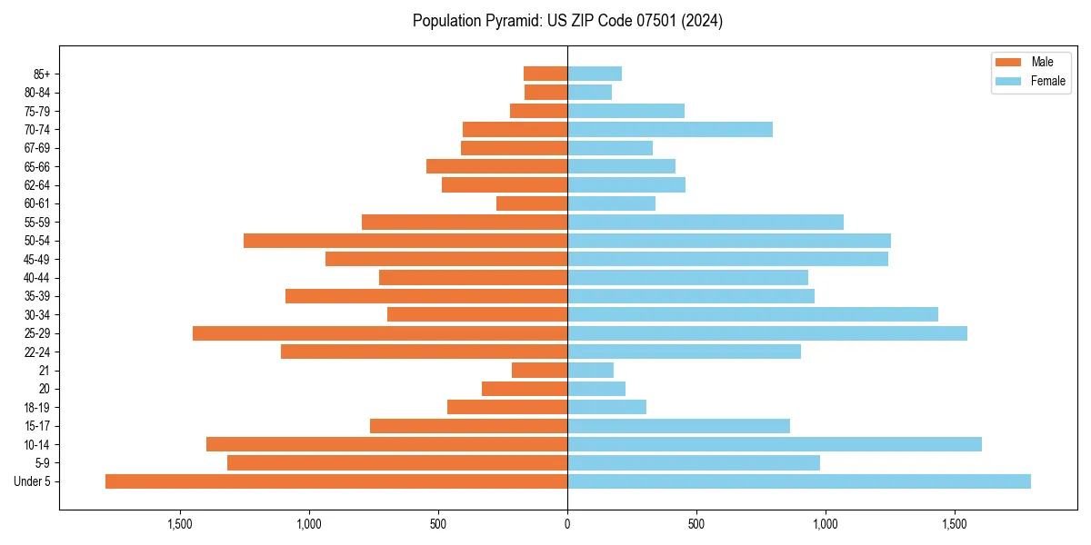 Population pyramid for 
