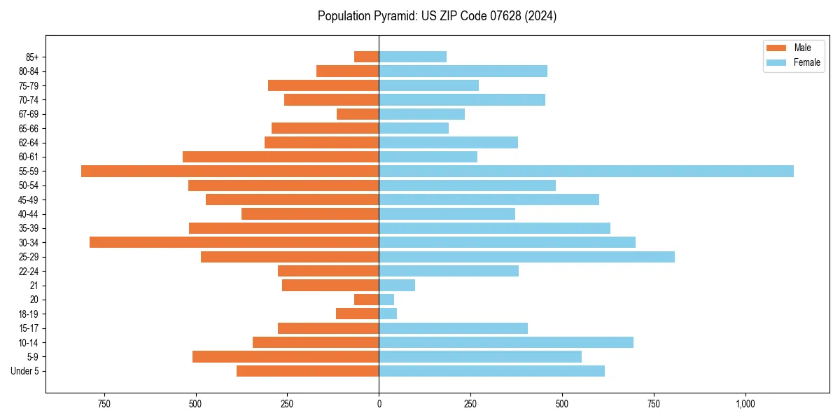 Population pyramid for 