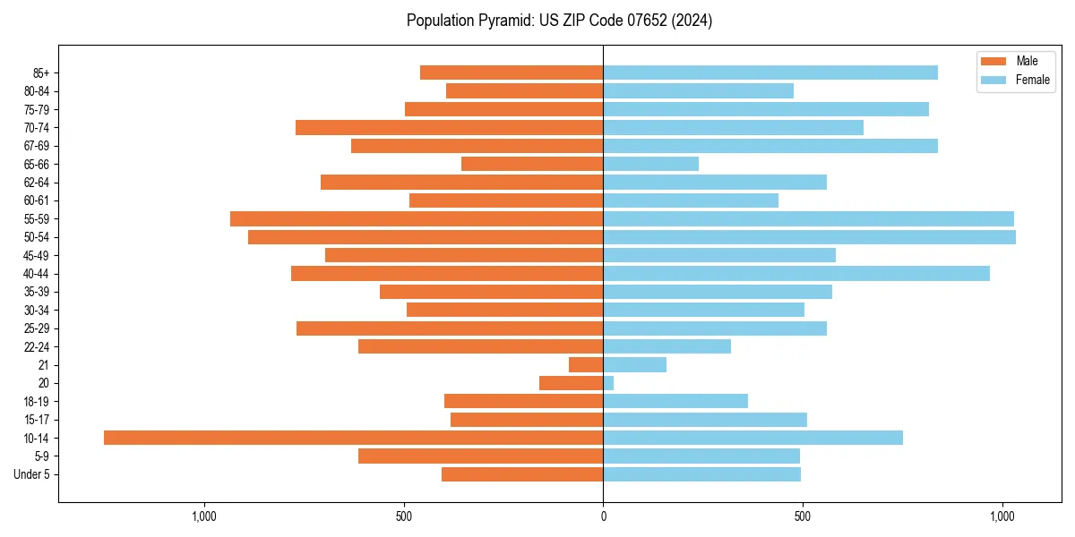 Population pyramid for 