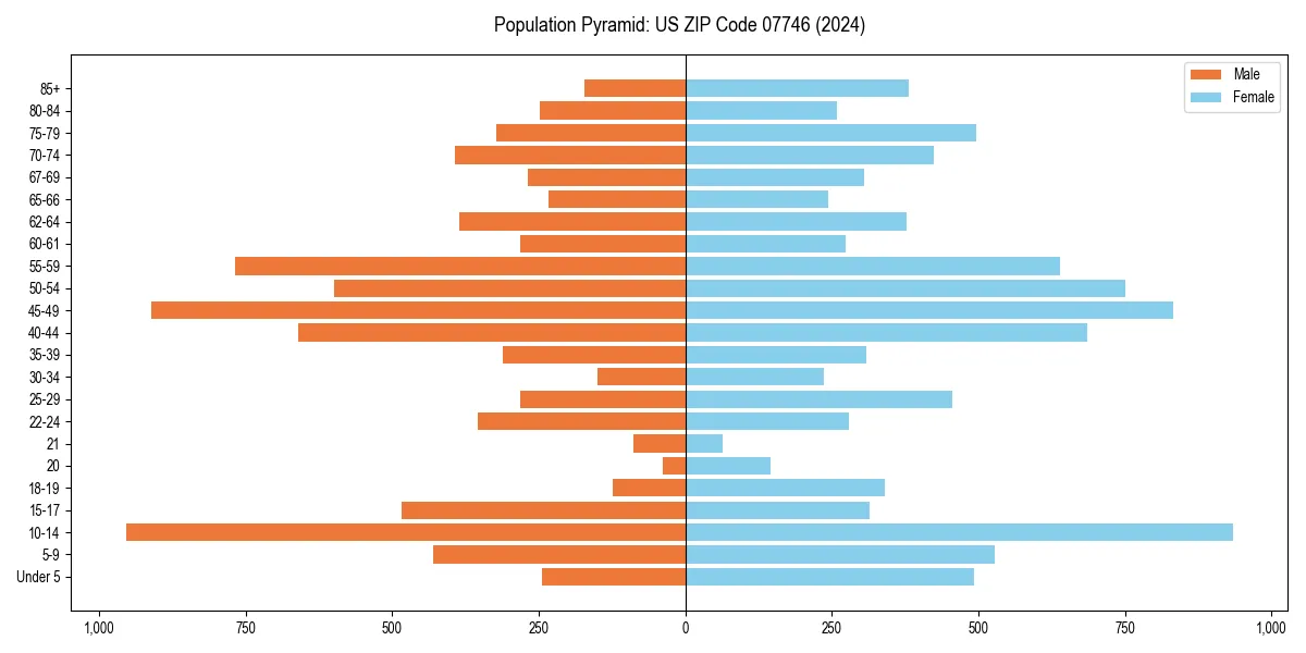 Population pyramid for 