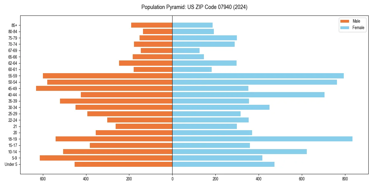 Population pyramid for 