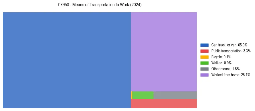 Commute modes in US ZIP Code 07950