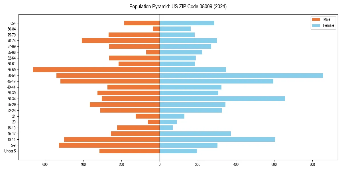Population pyramid for 